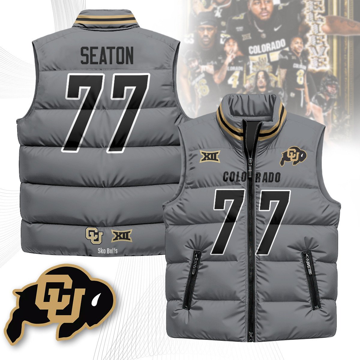 Colorado Buffaloes Unisex Puffer Vest