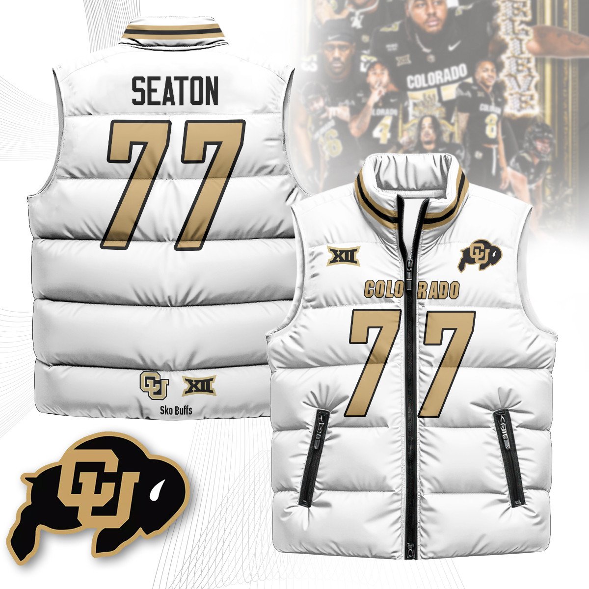 Colorado Buffaloes Unisex Puffer Vest