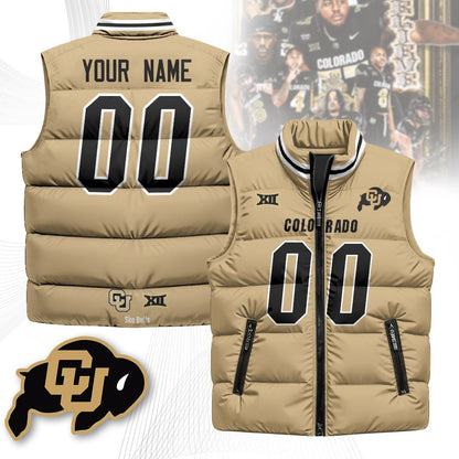 Colorado Buffaloes Custom Unisex Puffer Vest