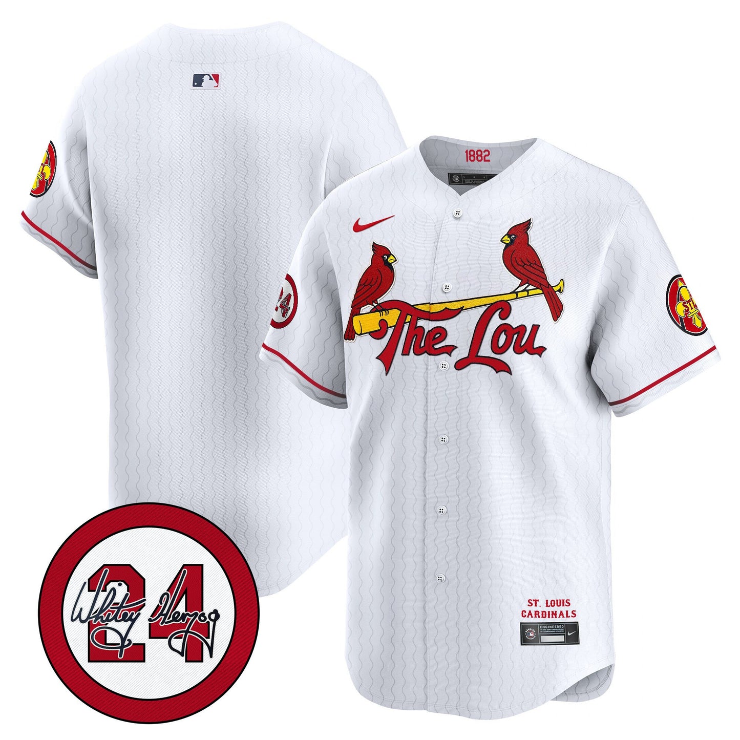 Men's St. Louis Cardinals 2026 City Connect Whitey Herzog Patch Vapor Premier Limited Jersey - All Stitched