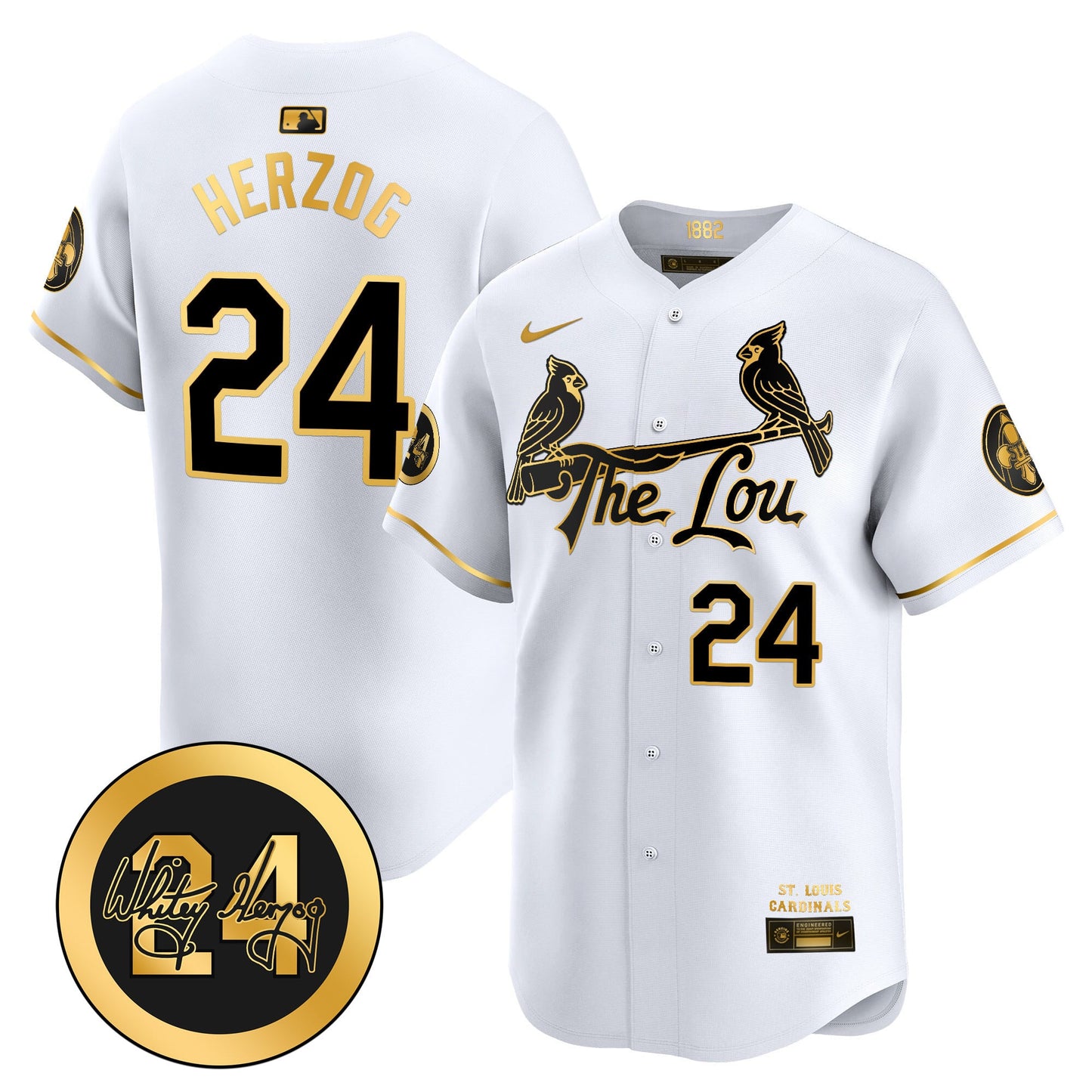 Men's St. Louis Cardinals 2026 City Connect Whitey Herzog Patch Vapor Premier Limited Jersey - All Stitched
