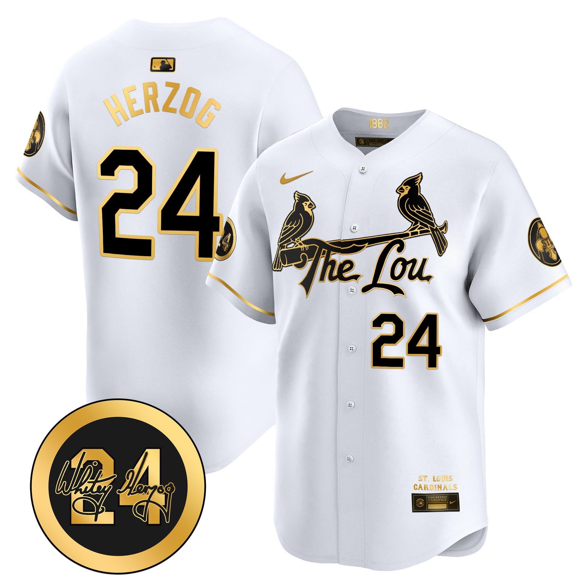 Men's St. Louis Cardinals 2026 City Connect Whitey Herzog Patch Vapor Premier Limited Jersey - All Stitched