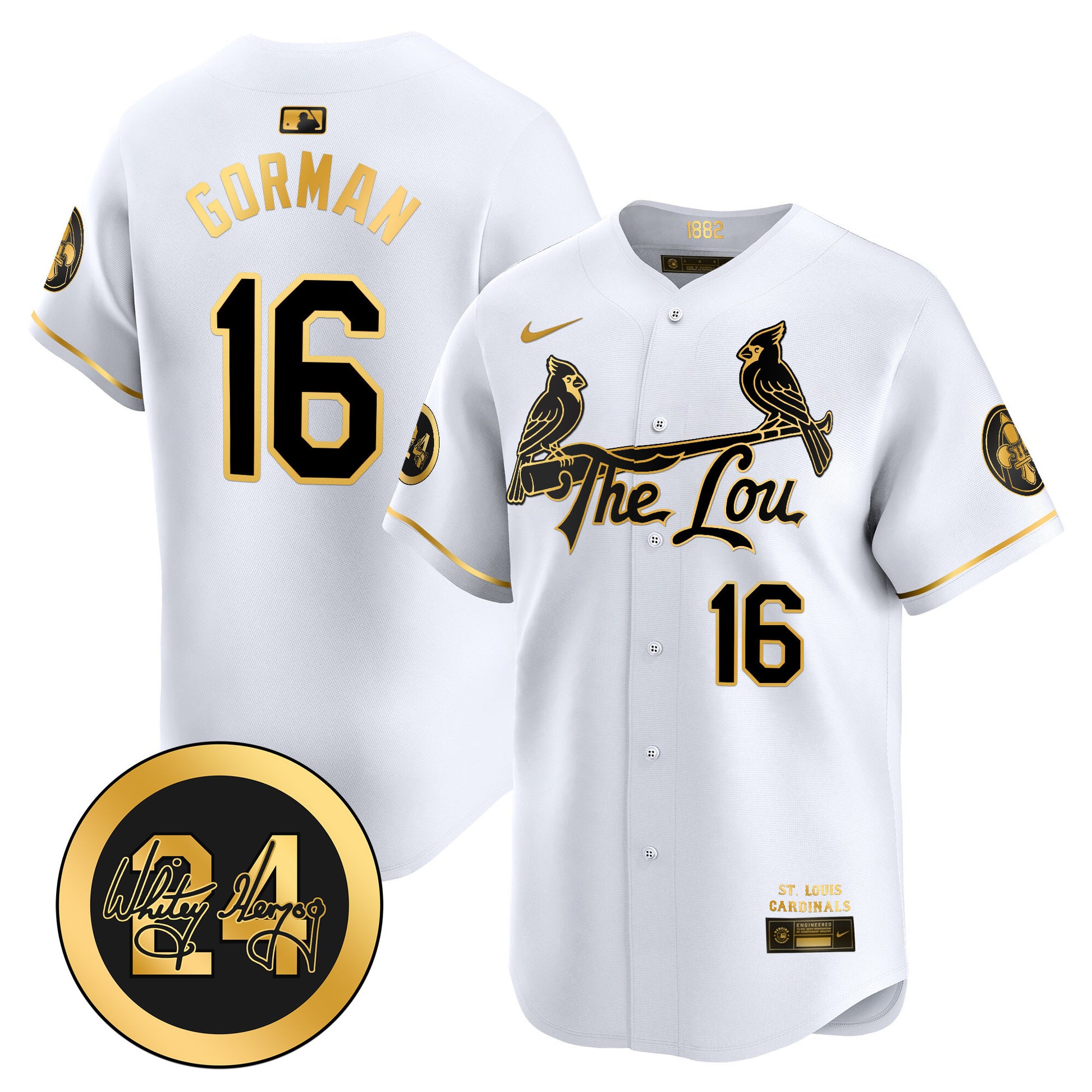 Men's St. Louis Cardinals 2026 City Connect Whitey Herzog Patch Vapor Premier Limited Jersey - All Stitched