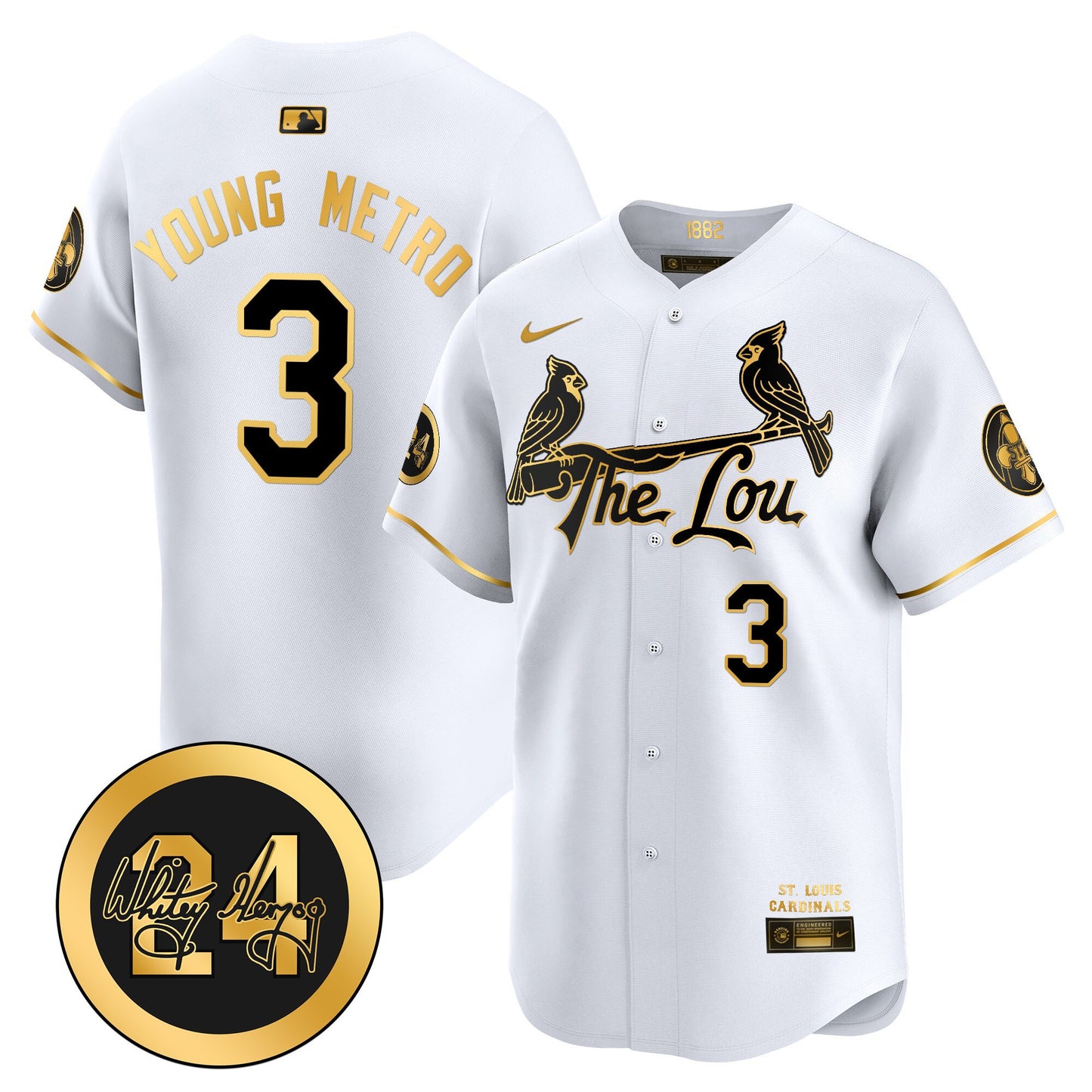 Men's St. Louis Cardinals 2026 City Connect Whitey Herzog Patch Vapor Premier Limited Jersey - All Stitched