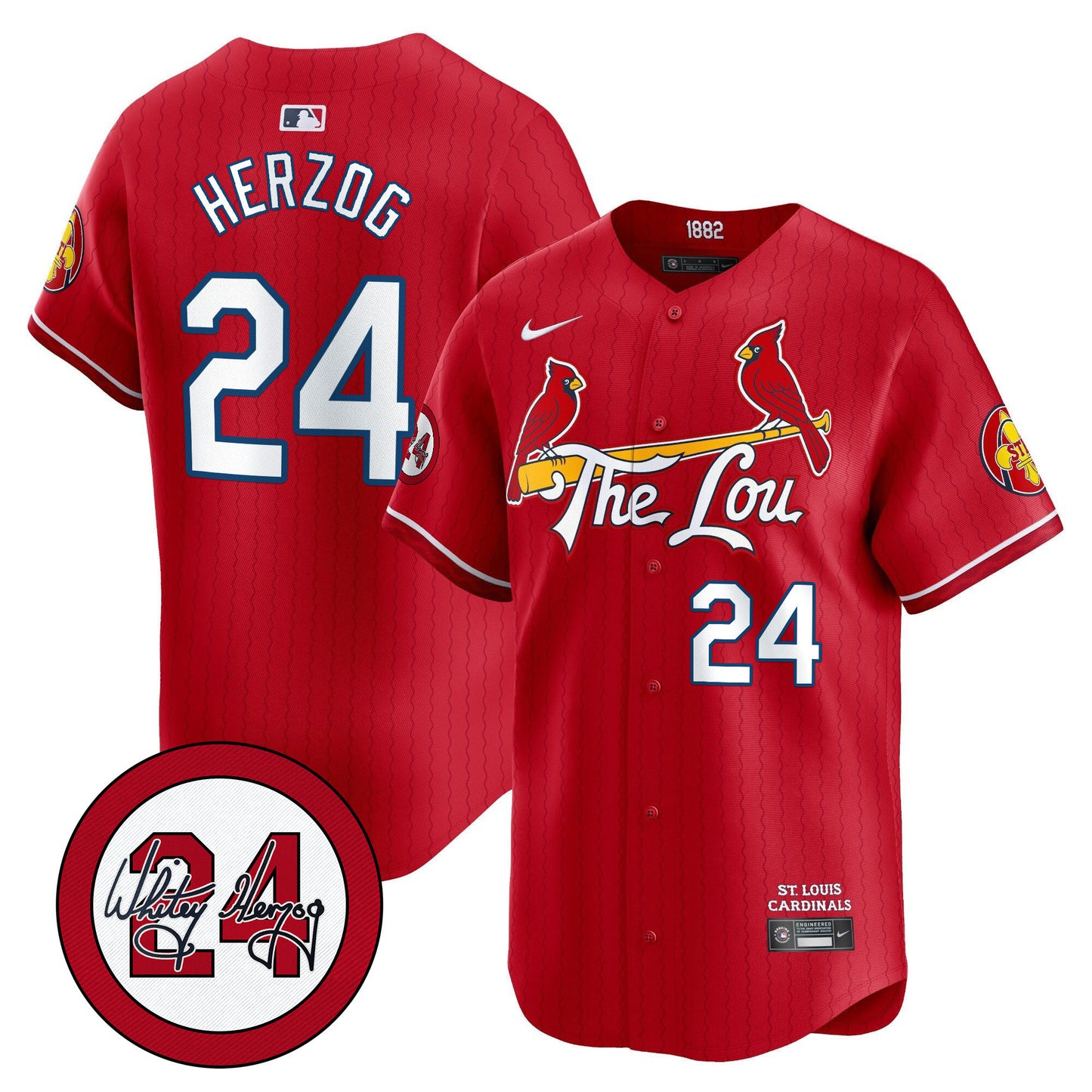 Men's St. Louis Cardinals 2026 City Connect Whitey Herzog Patch Vapor Premier Limited Jersey - All Stitched