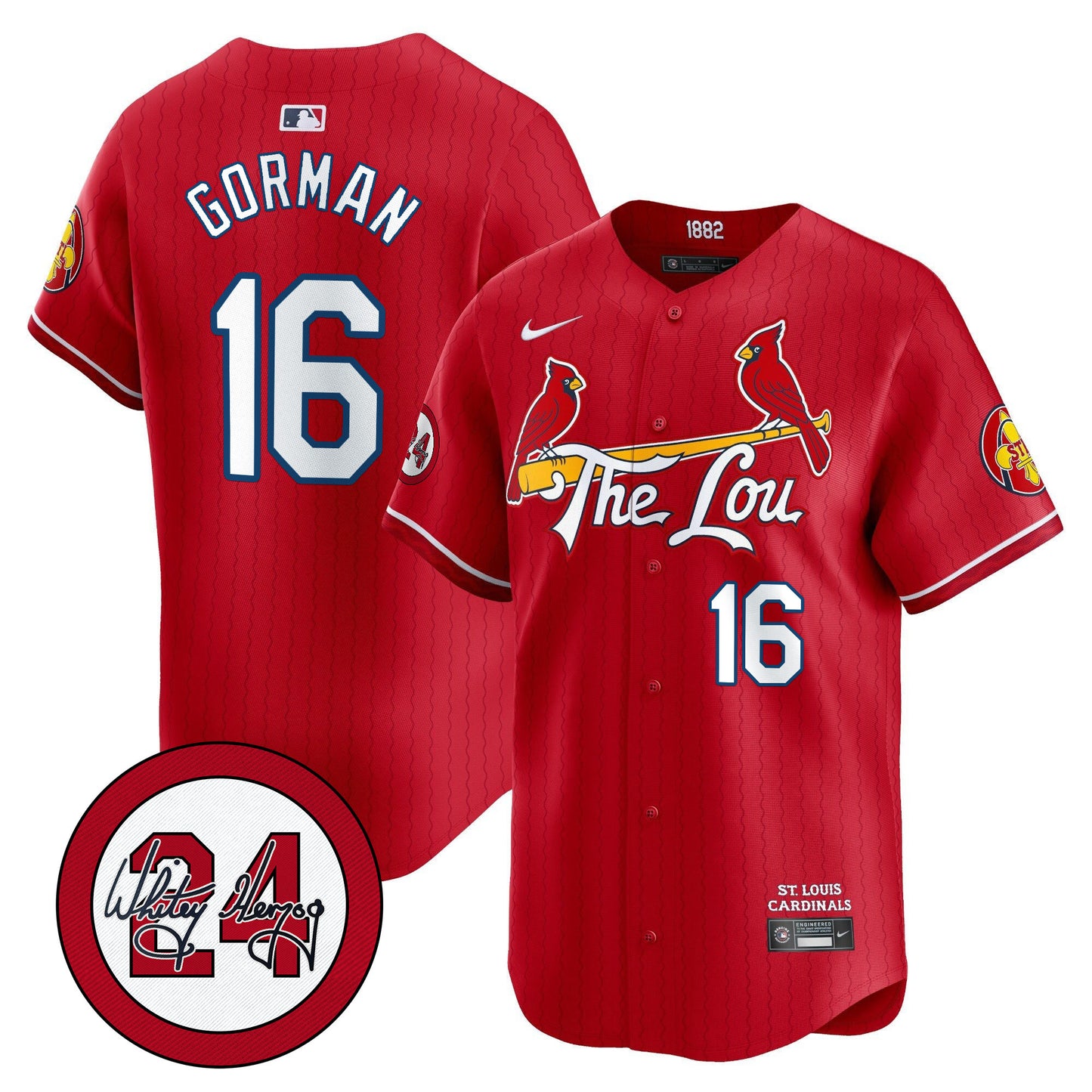 Men's St. Louis Cardinals 2026 City Connect Whitey Herzog Patch Vapor Premier Limited Jersey - All Stitched