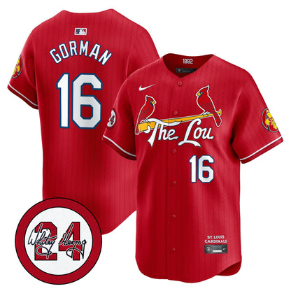 Men's St. Louis Cardinals 2026 City Connect Whitey Herzog Patch Vapor Premier Limited Jersey - All Stitched
