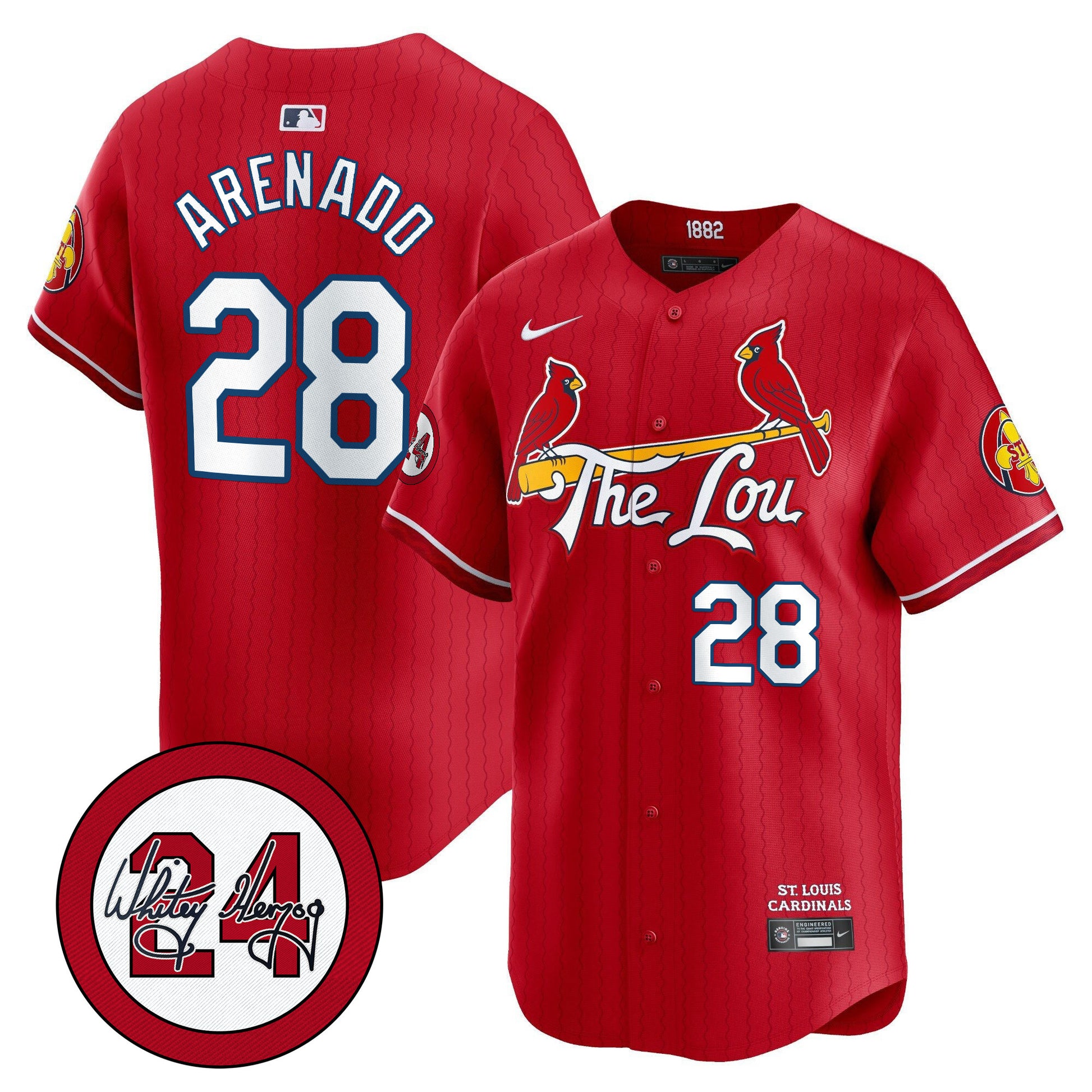 Men's St. Louis Cardinals 2026 City Connect Whitey Herzog Patch Vapor Premier Limited Jersey - All Stitched