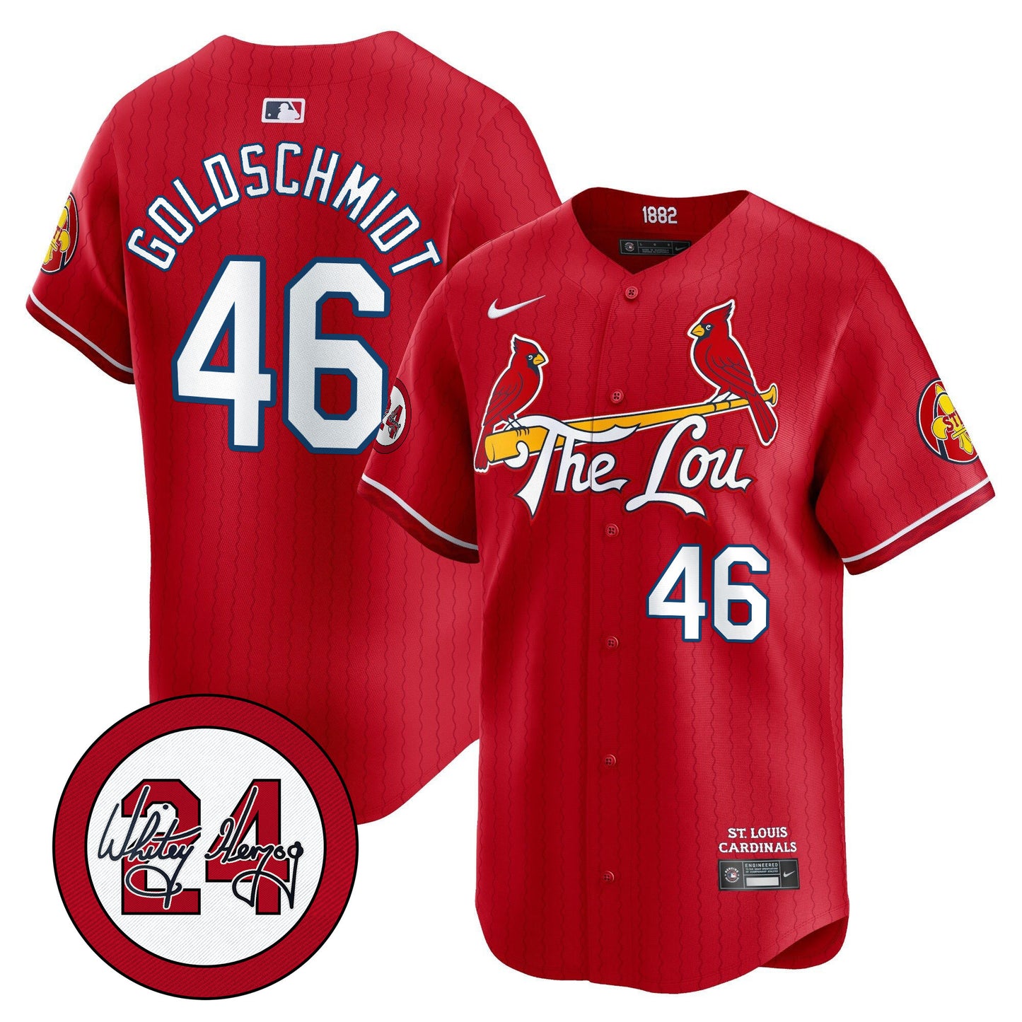 Men's St. Louis Cardinals 2026 City Connect Whitey Herzog Patch Vapor Premier Limited Jersey - All Stitched