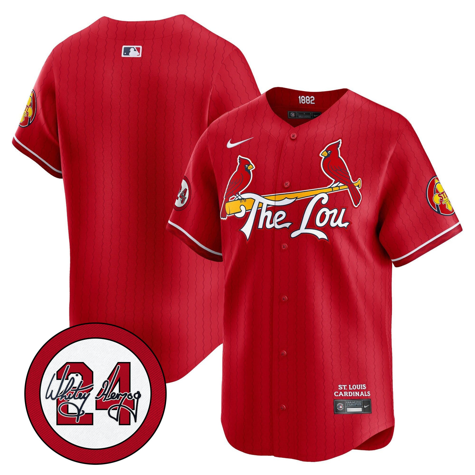Men's St. Louis Cardinals 2026 City Connect Whitey Herzog Patch Vapor Premier Limited Jersey - All Stitched