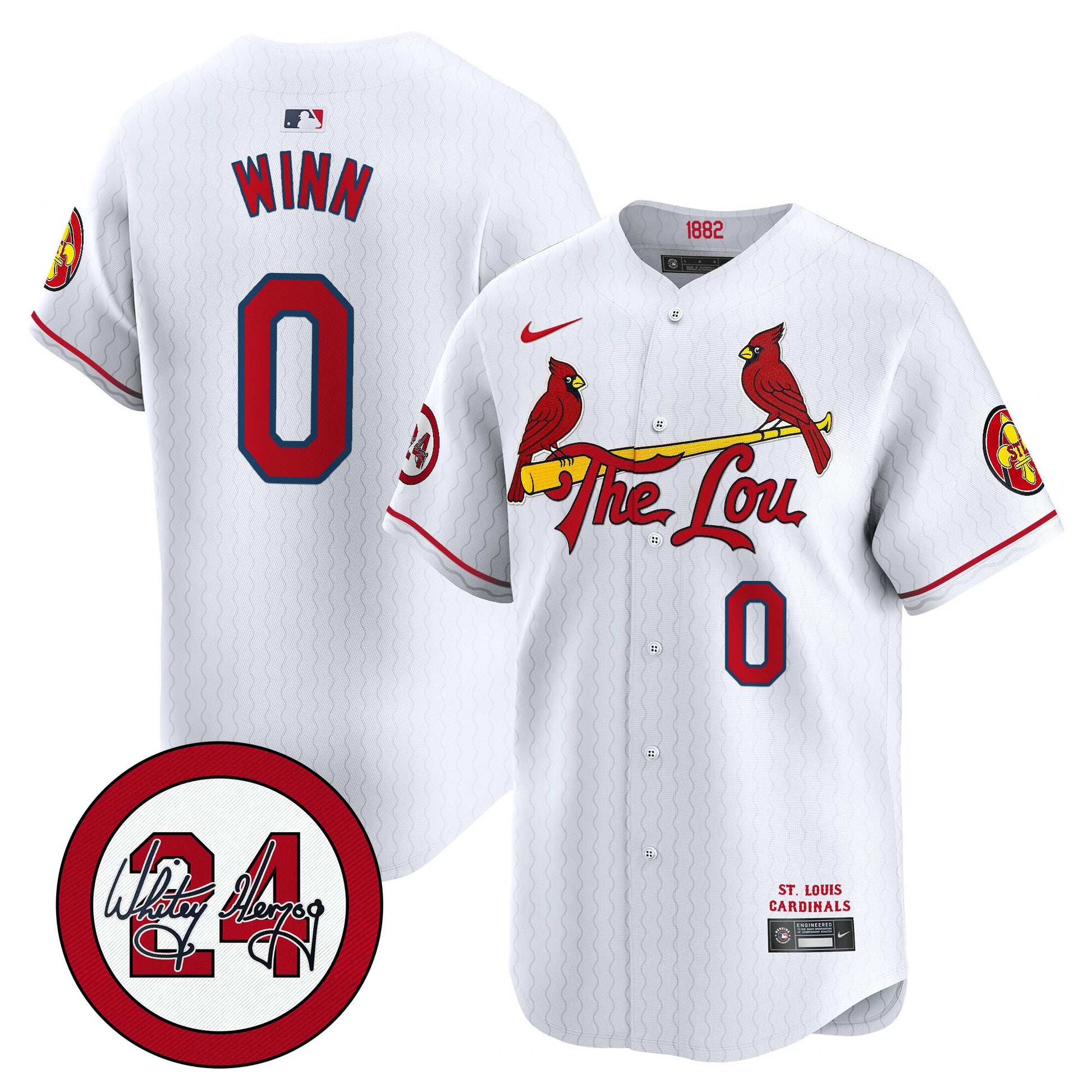 Men's St. Louis Cardinals 2026 City Connect Whitey Herzog Patch Vapor Premier Limited Jersey - All Stitched