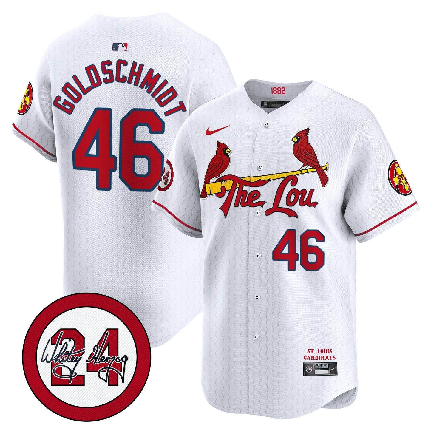 Men's St. Louis Cardinals 2026 City Connect Whitey Herzog Patch Vapor Premier Limited Jersey - All Stitched
