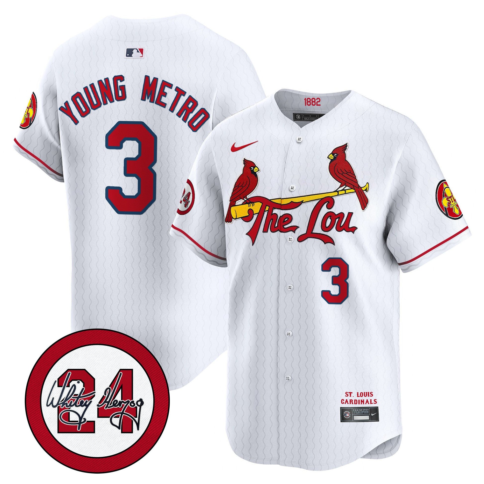 Men's St. Louis Cardinals 2026 City Connect Whitey Herzog Patch Vapor Premier Limited Jersey - All Stitched