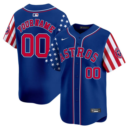 Astros 2024 Independence Day Vapor Premier Limited Custom Jersey - All Stitched