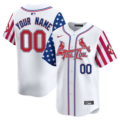 St. Louis Cardinals 2024 Independence Day Vapor Premier Limited Custom Jersey - All Stitched