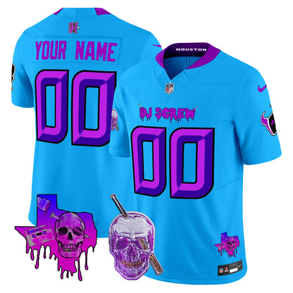 Houston Texans DJ Screw Vapor Limited Custom Jersey - All Stitched