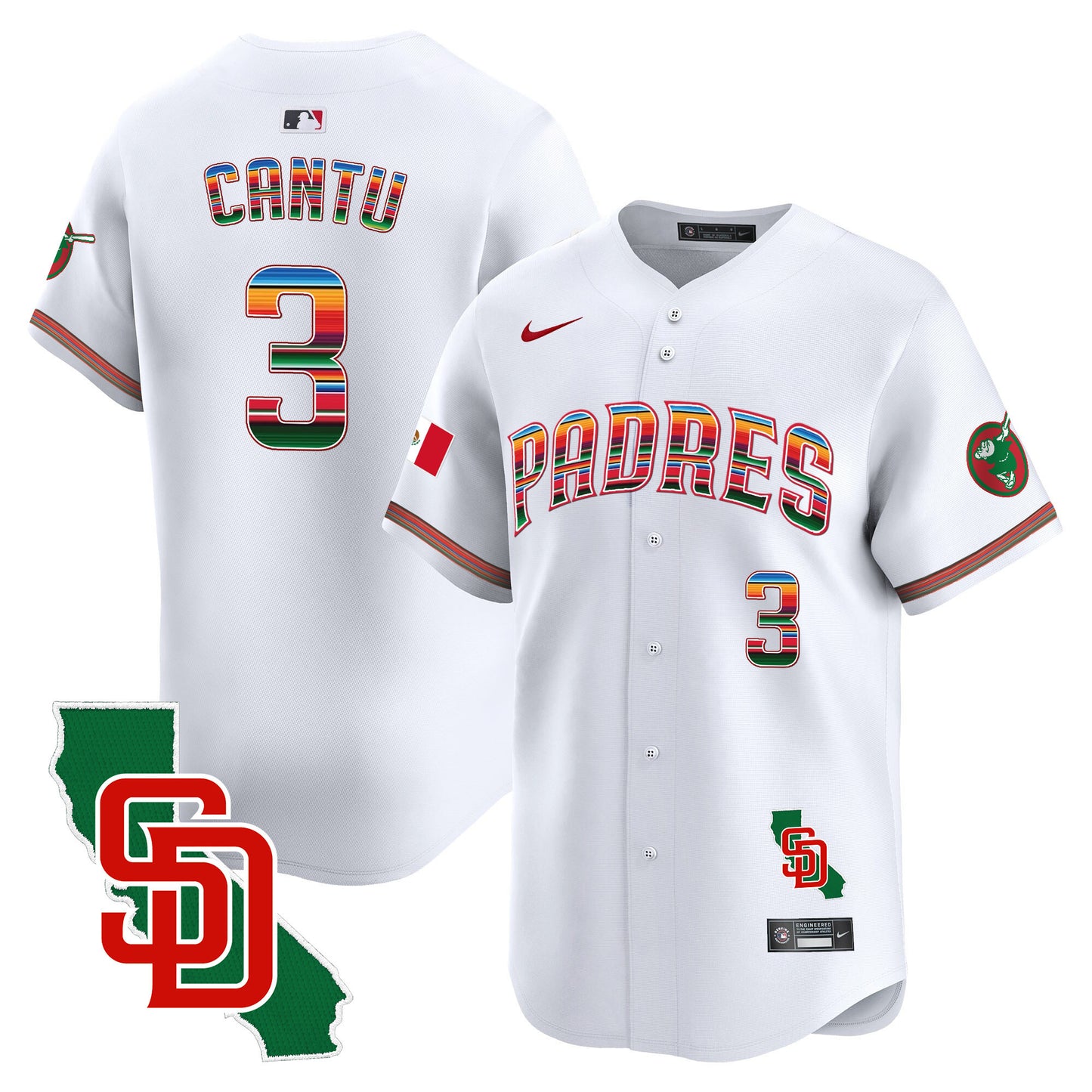 Men's Padres Mexico California Patch Vapor Premier Limited Jersey – All Stitched