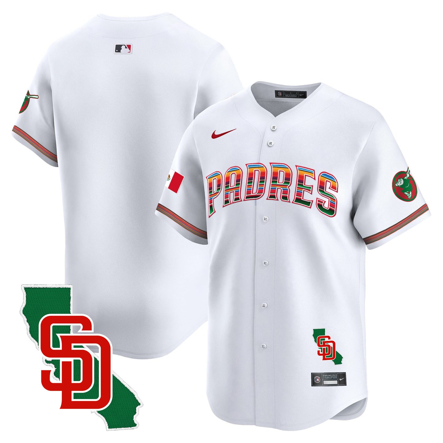 Men's Padres Mexico California Patch Vapor Premier Limited Jersey – All Stitched