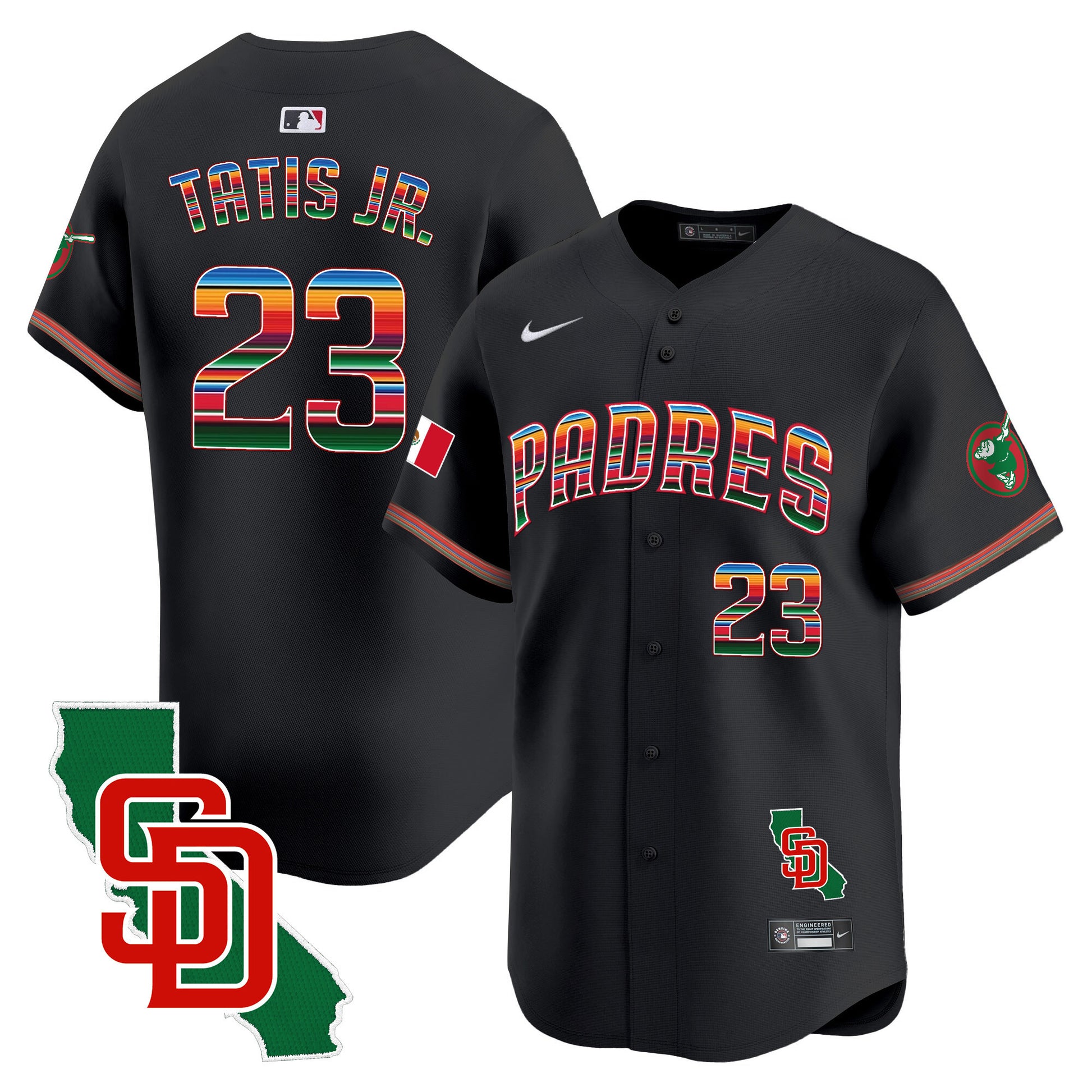 Men's Padres Mexico California Patch Vapor Premier Limited Jersey – All Stitched