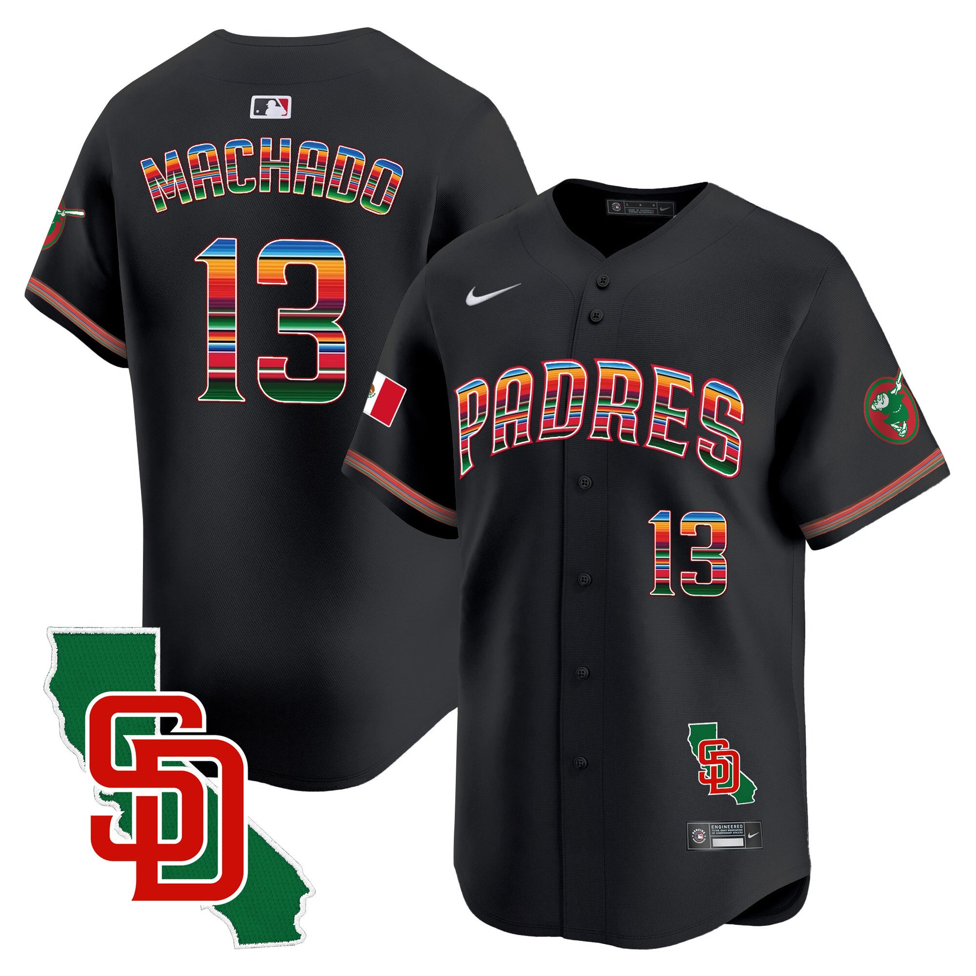 Men's Padres Mexico California Patch Vapor Premier Limited Jersey – All Stitched