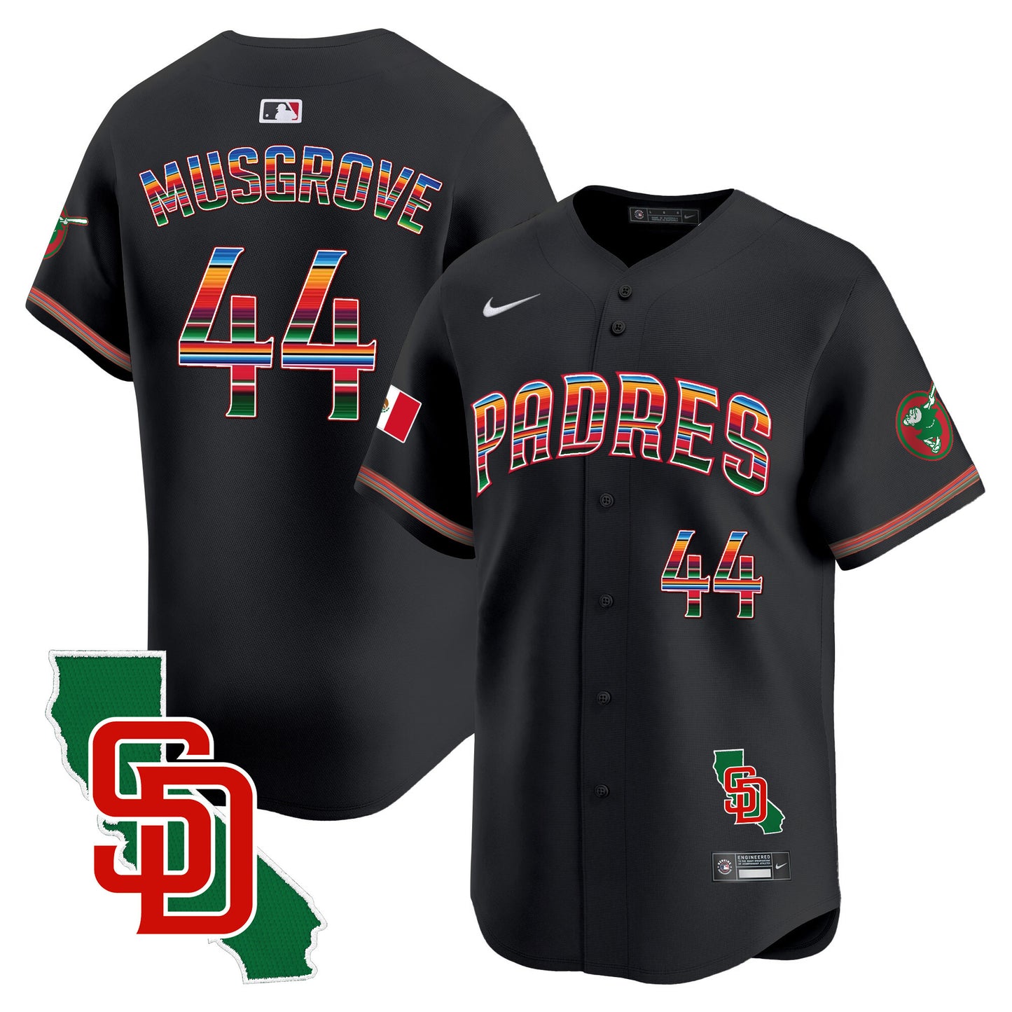 Men's Padres Mexico California Patch Vapor Premier Limited Jersey – All Stitched