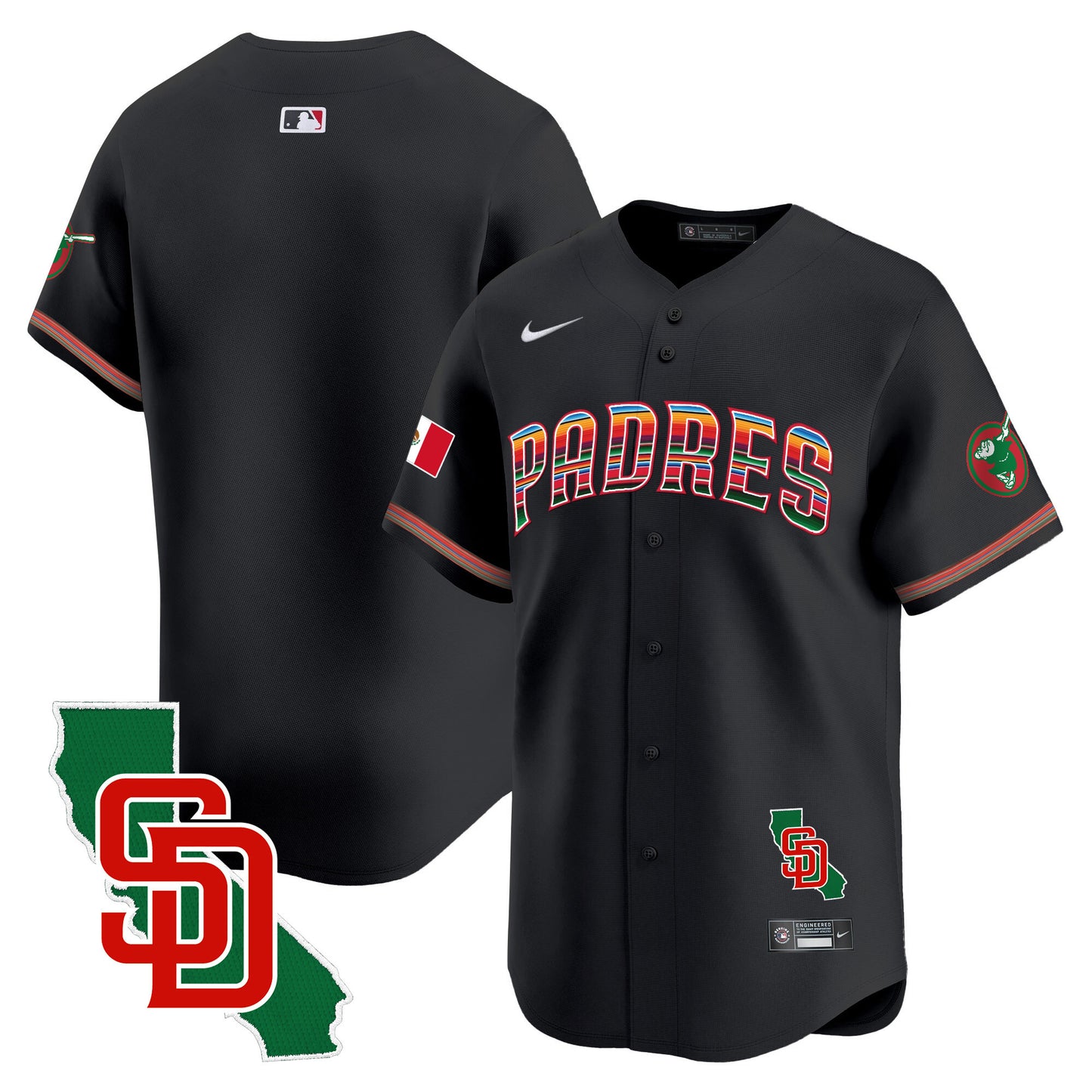Men's Padres Mexico California Patch Vapor Premier Limited Jersey – All Stitched