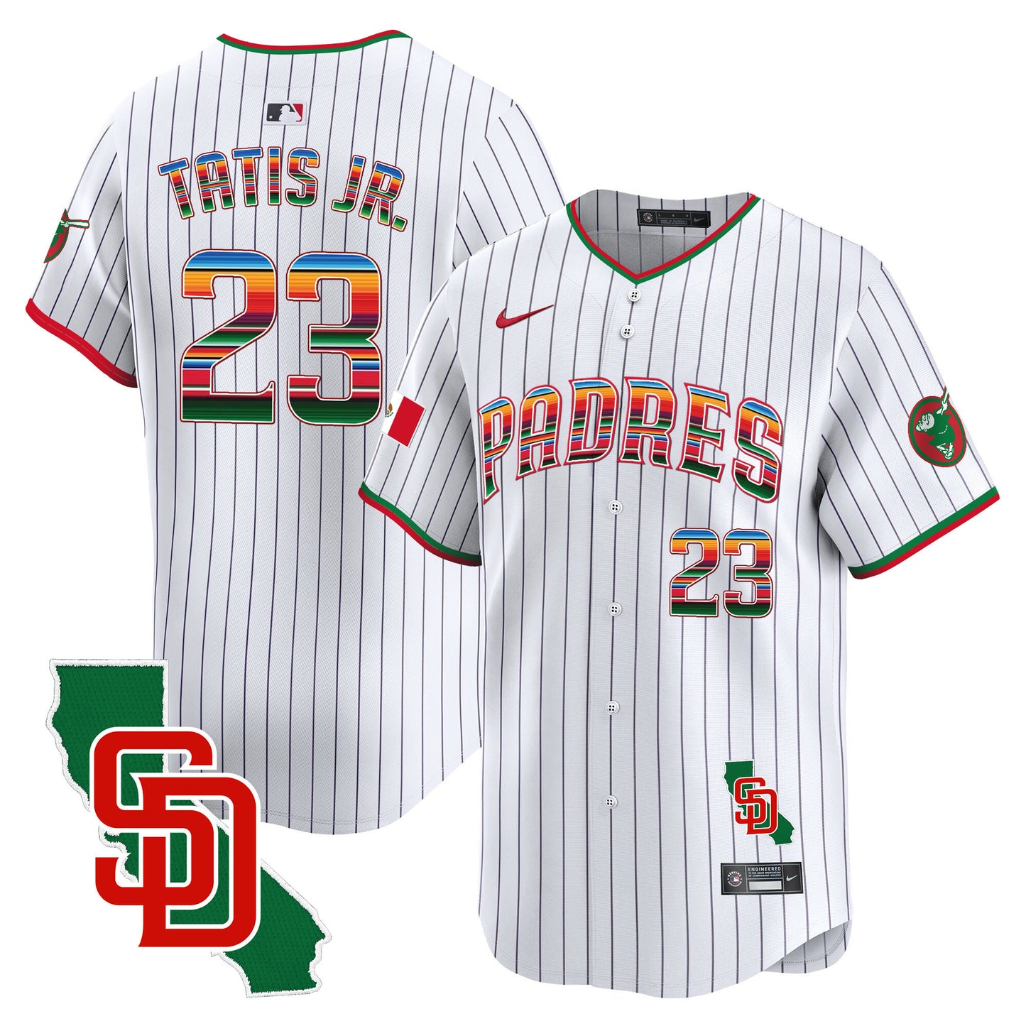 Men's Padres Mexico California Patch Vapor Premier Limited Jersey – All Stitched