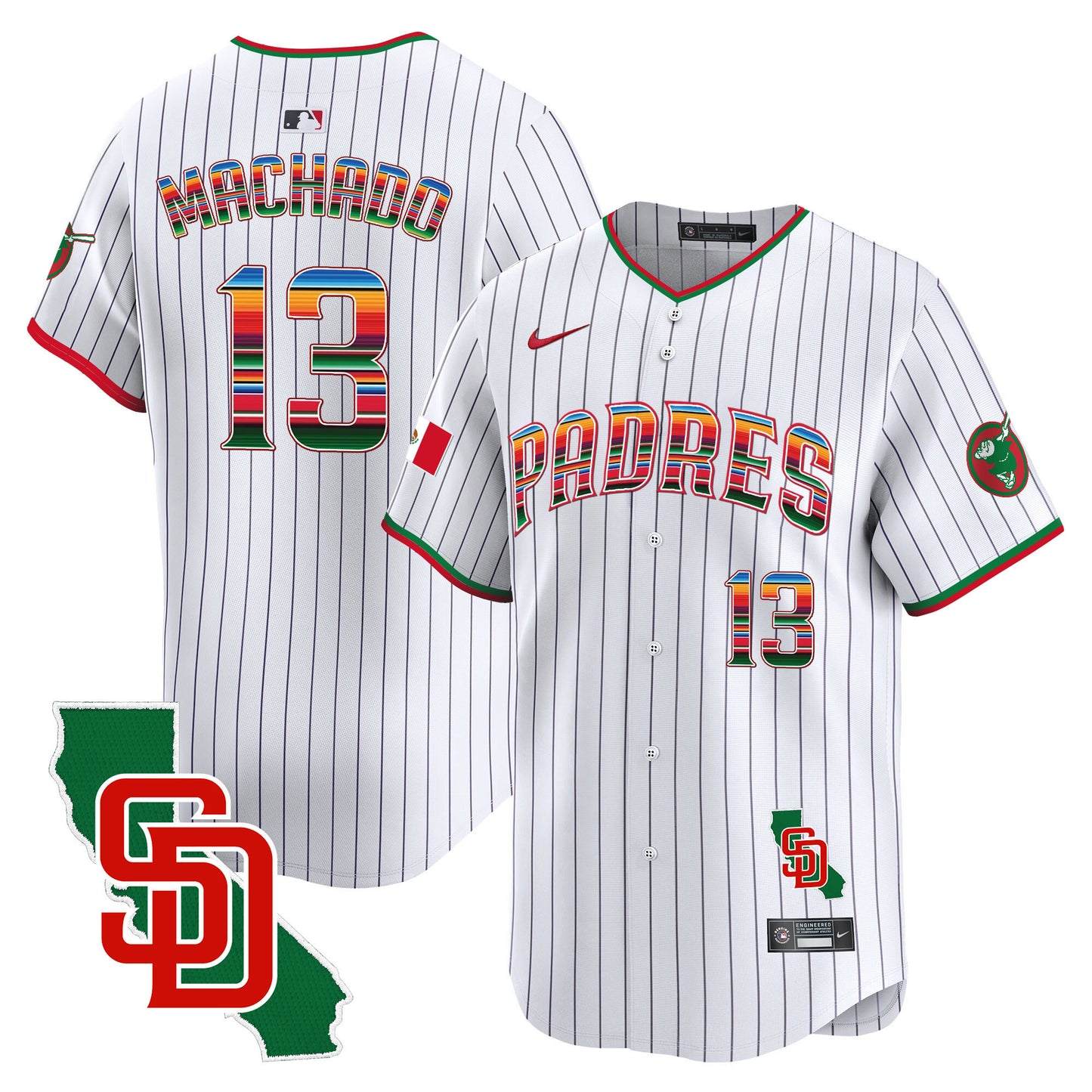 Men's Padres Mexico California Patch Vapor Premier Limited Jersey – All Stitched