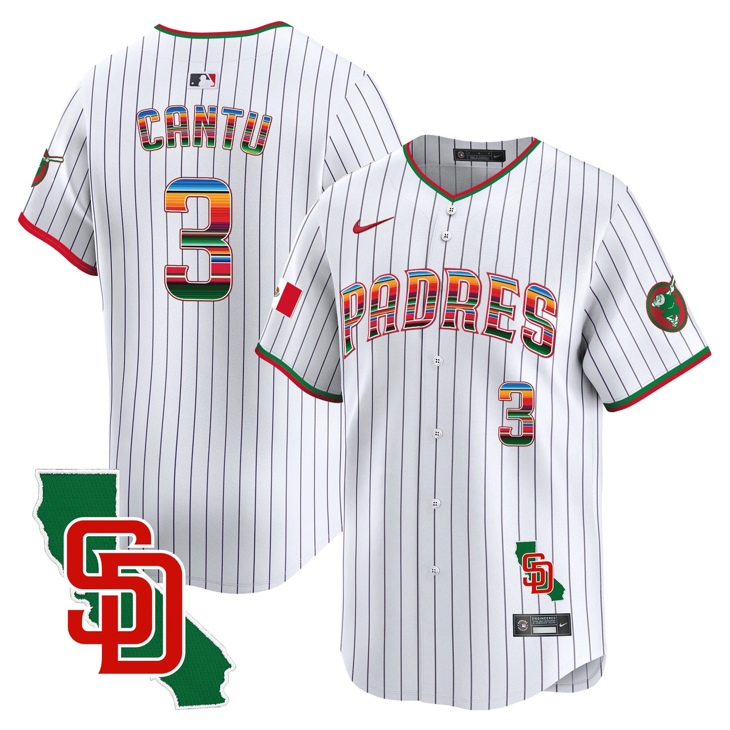Men's Padres Mexico California Patch Vapor Premier Limited Jersey – All Stitched