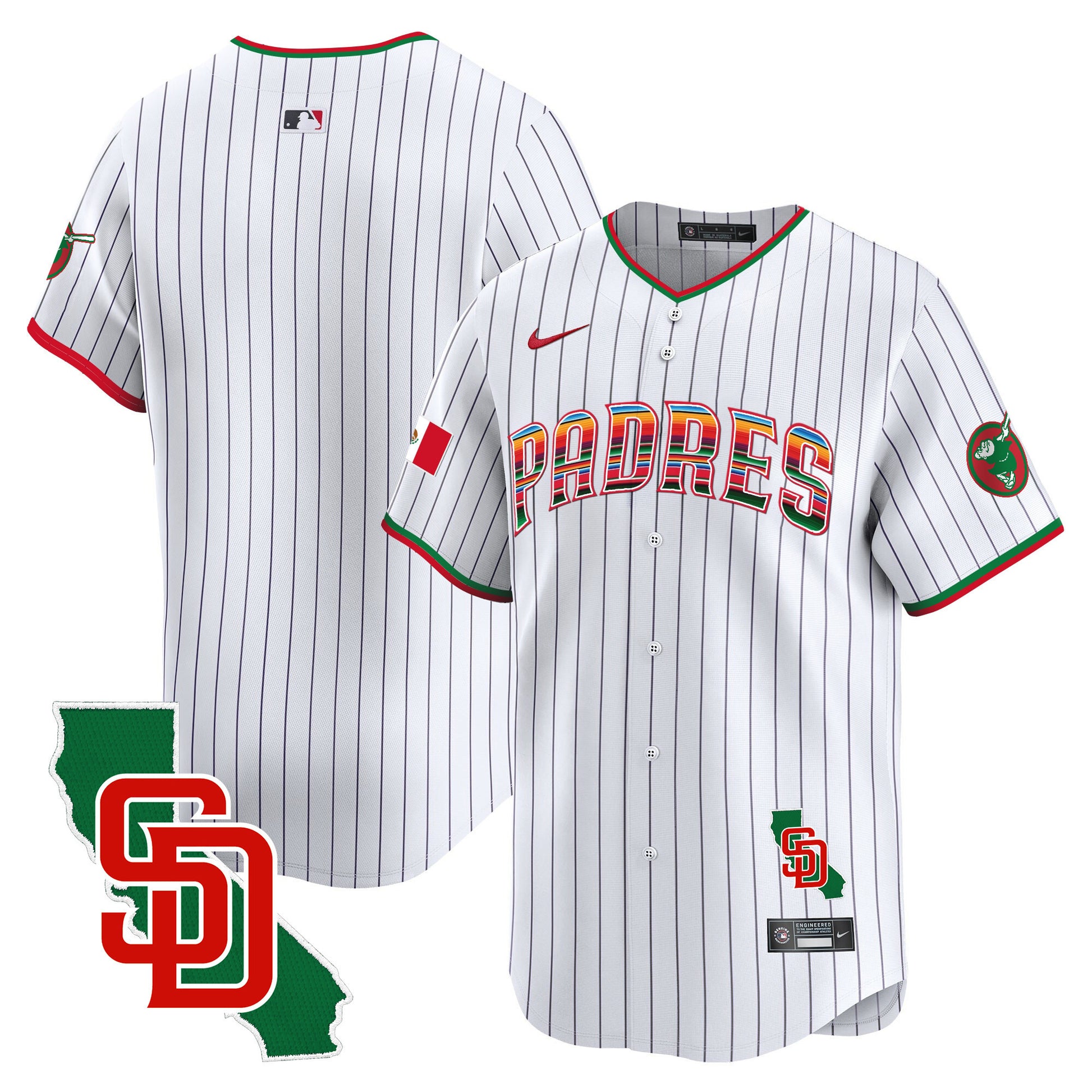 Men's Padres Mexico California Patch Vapor Premier Limited Jersey – All Stitched