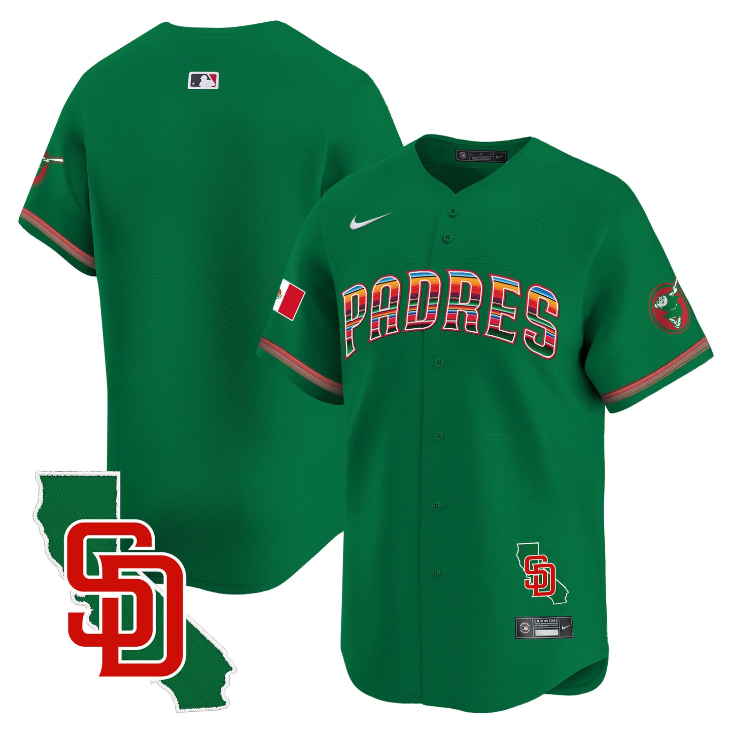 Men's Padres Mexico California Patch Vapor Premier Limited Jersey – All Stitched