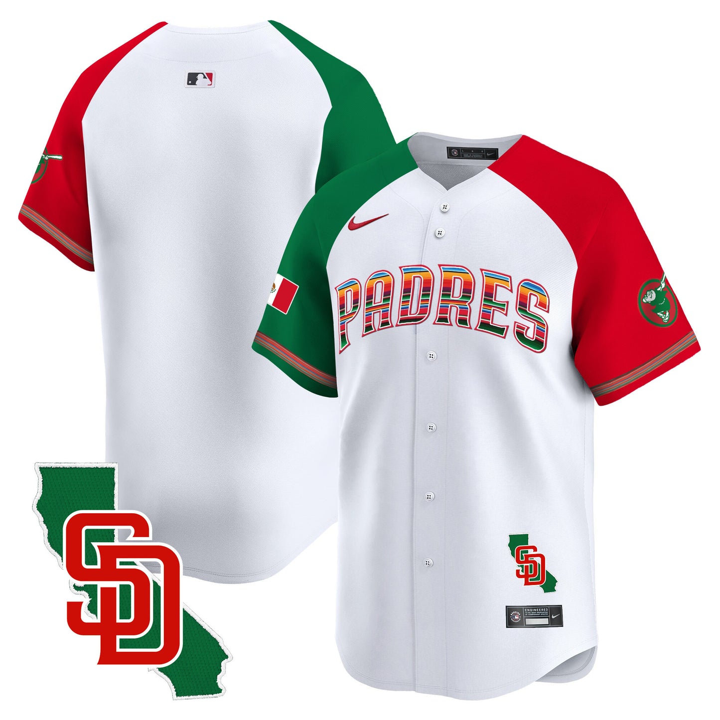 Men's Padres Mexico California Patch Vapor Premier Limited Jersey – All Stitched