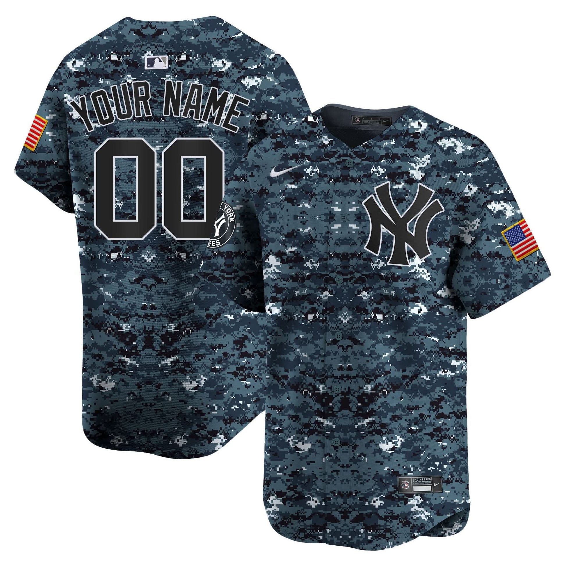 New York Yankees USMC Alternate Vapor Premier Limited Custom Jersey - All Stitched