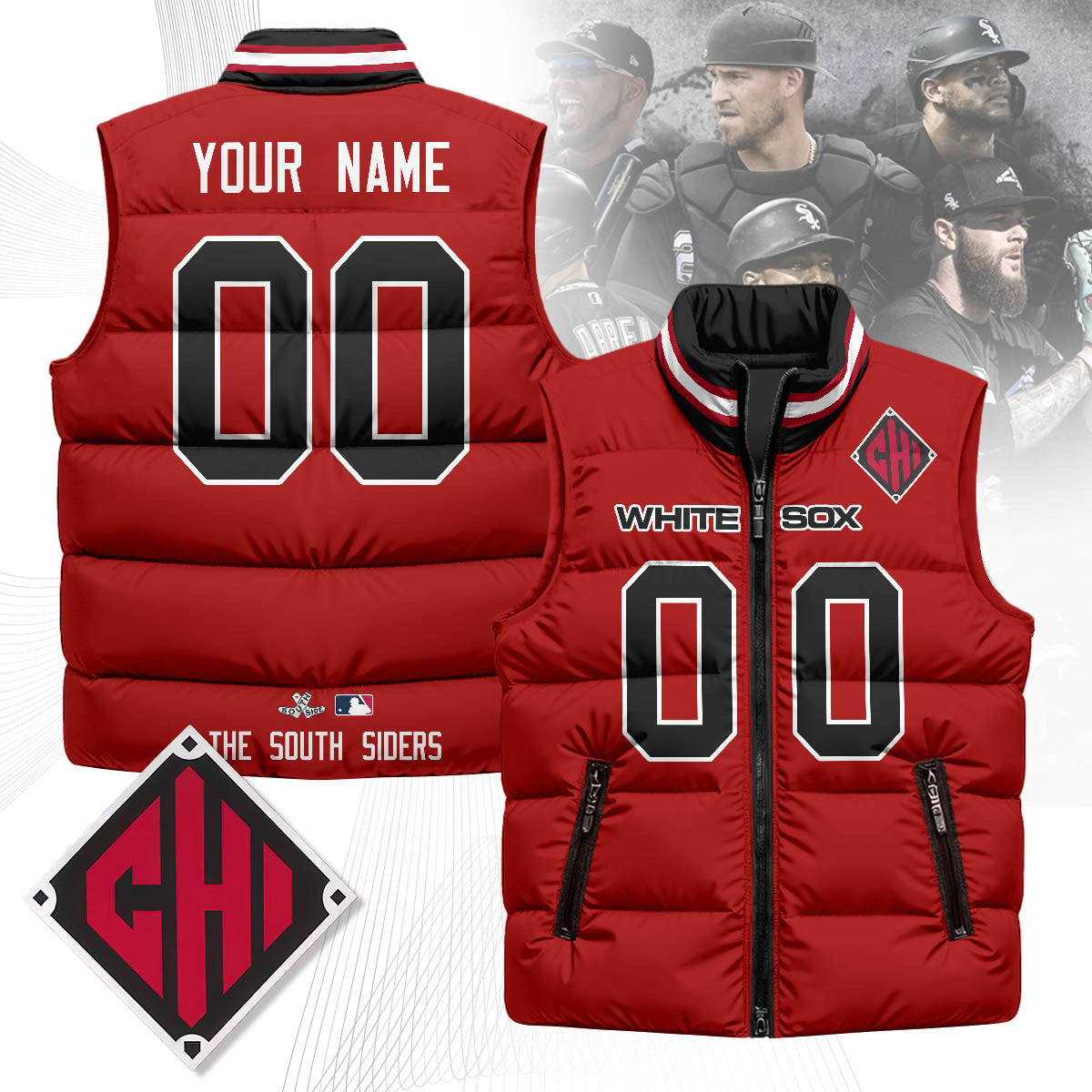 Custom Chicago White Sox Unisex Puffer Vest