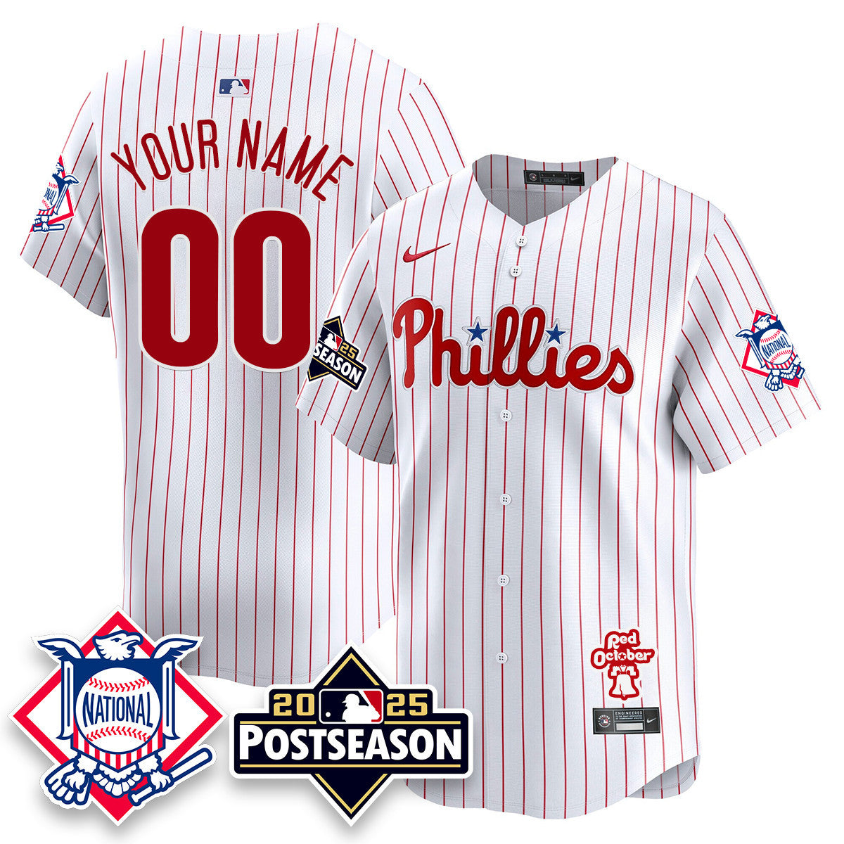 Philadelphia Phillies 2025 Postseason CUSTOM Jersey - All Stitched