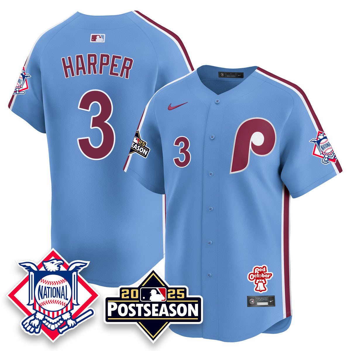 Men's Philadelphia Phillies 2025 Postseason Jersey - All Stitched