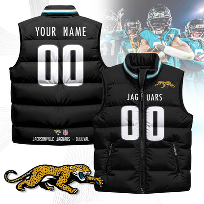 Jacksonville Jaguars Custom Unisex Puffer Vest