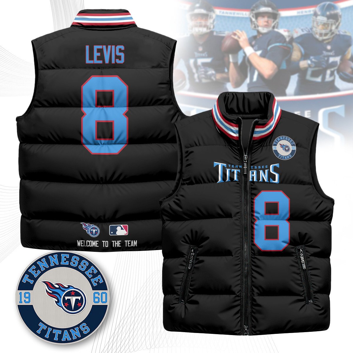Tennessee Titans Unisex Puffer Vest