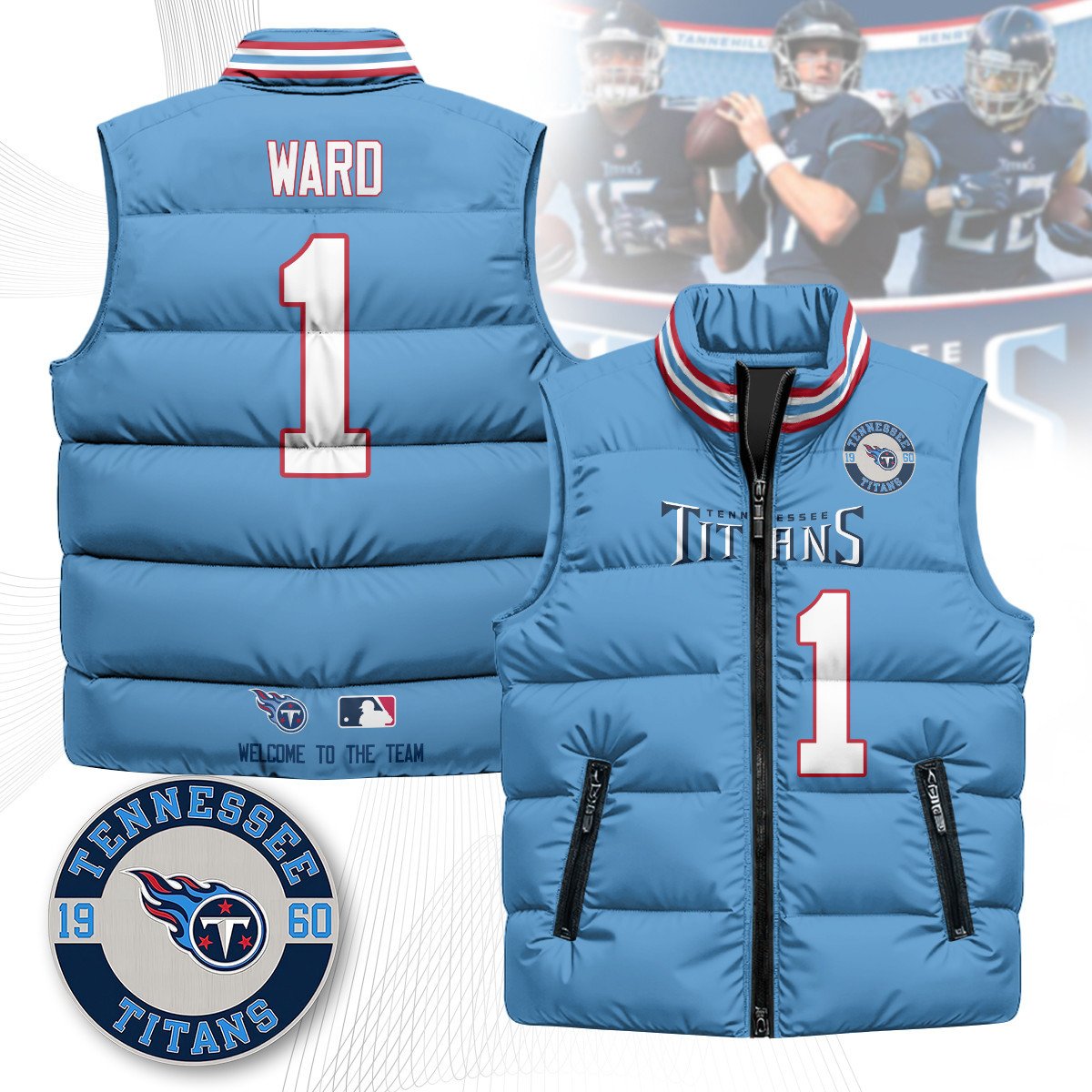 Tennessee Titans Unisex Puffer Vest