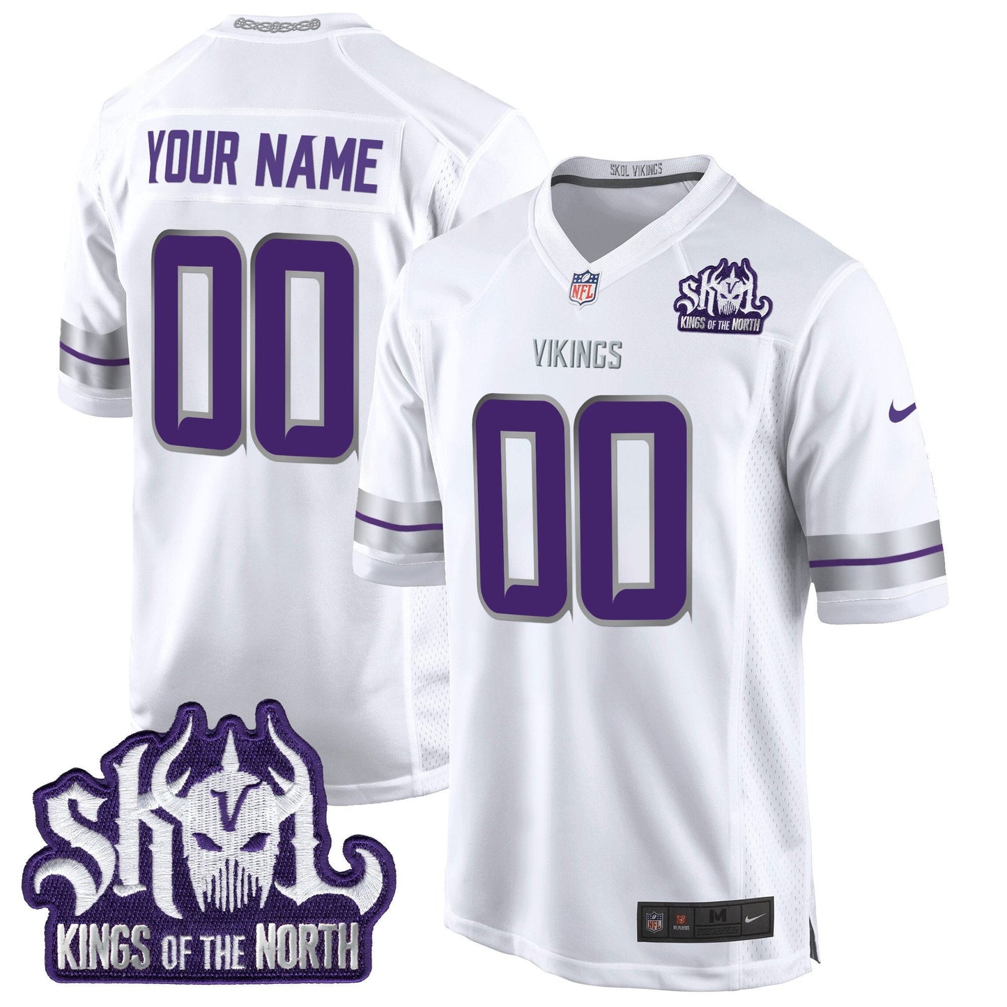 MIN 2024 Winter Warrior Skol Patch Game Custom Jersey - All Stitched