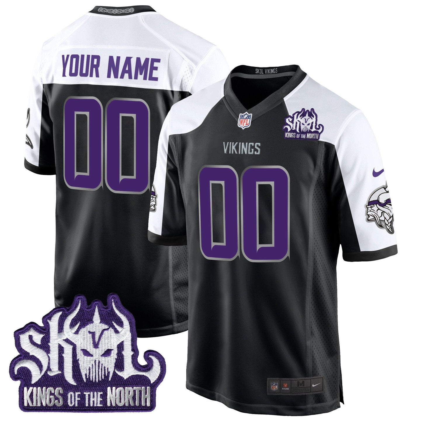 MIN 2024 Winter Warrior Skol Patch Game Custom Jersey - All Stitched