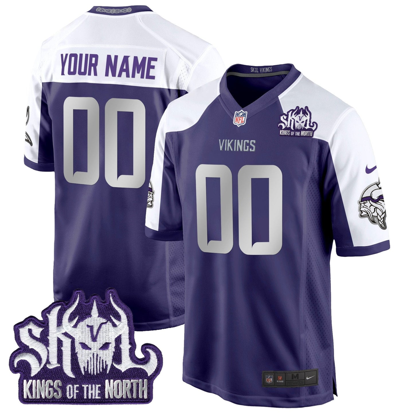MIN 2024 Winter Warrior Skol Patch Game Custom Jersey - All Stitched