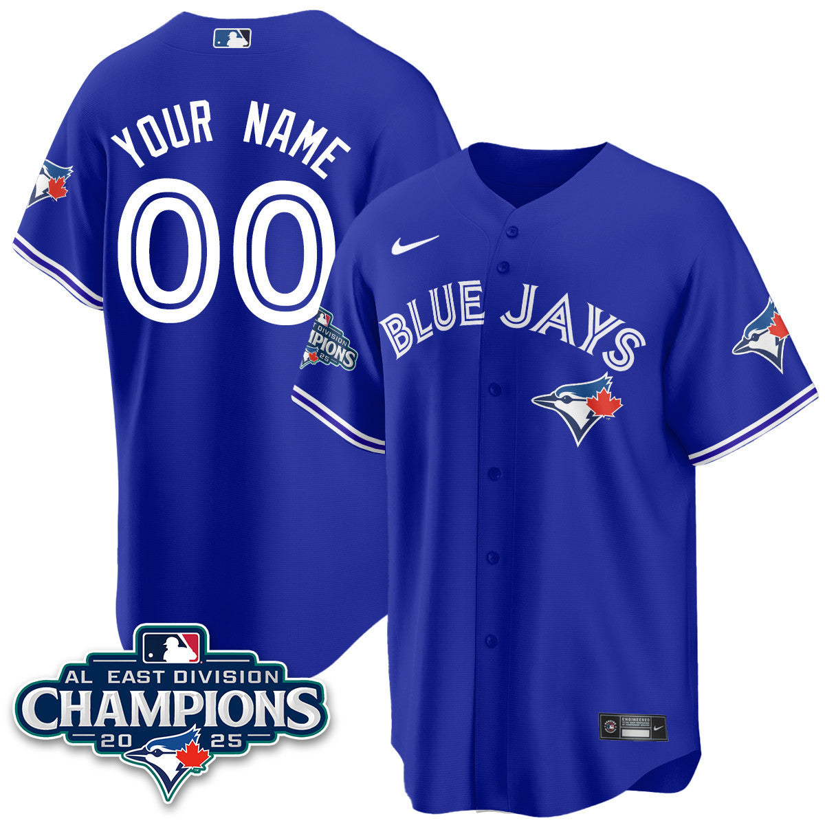 Custom Toronto Blue Jays AL East Division Champions Jersey - All Stitched