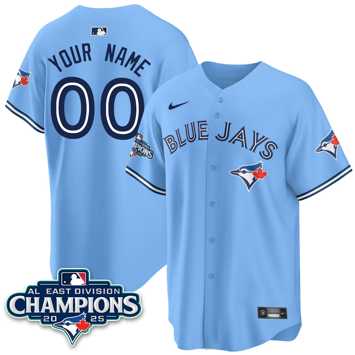 Toronto Blue Jays AL East Division Champions Jersey - All Stitched