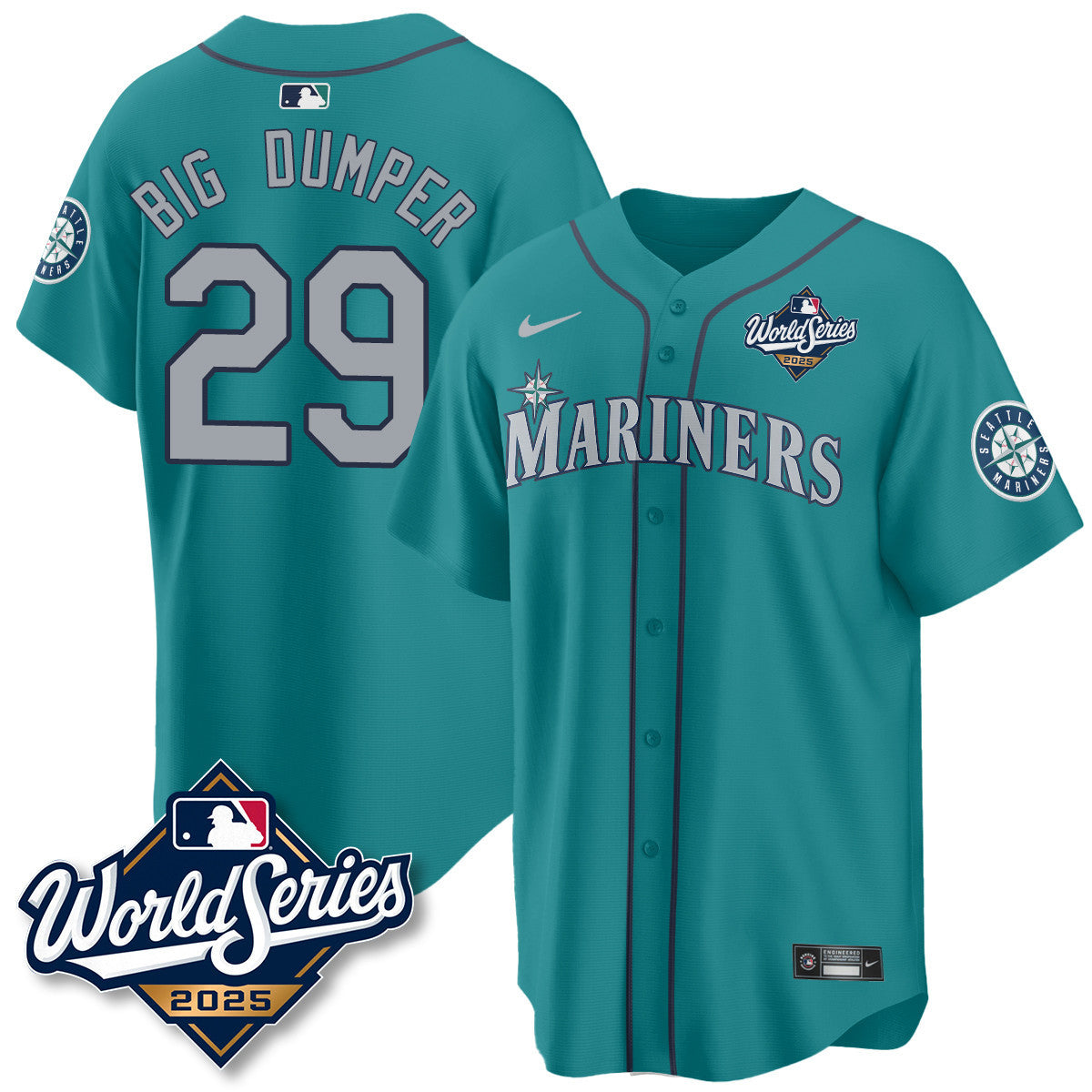 Seattle Mariners 2025 World Series Jersey - All Stitched