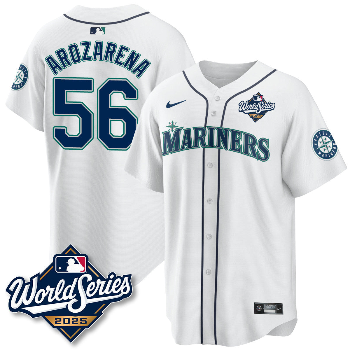 Seattle Mariners 2025 World Series Jersey - All Stitched