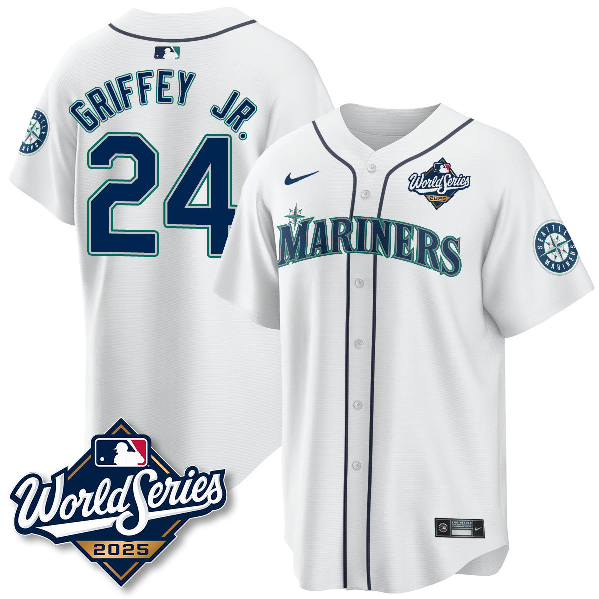 Seattle Mariners 2025 World Series Jersey - All Stitched