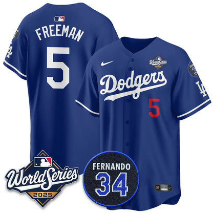 Los Angeles Dodgers 2025 National League Champions Jersey - All Stitched