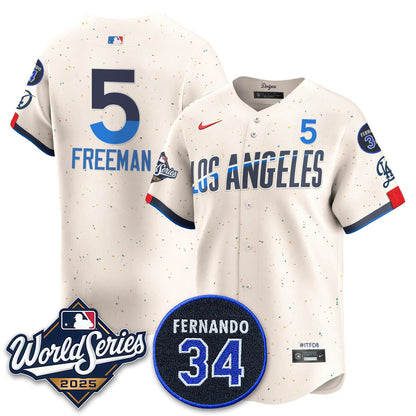 Los Angeles Dodgers 2025 National League Champions Jersey - All Stitched