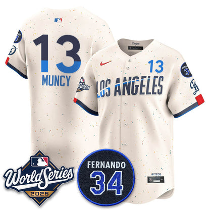 Los Angeles Dodgers 2025 National League Champions Jersey - All Stitched